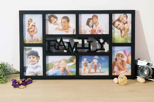 TROMSO-幸福Family立體相框8框-黑色