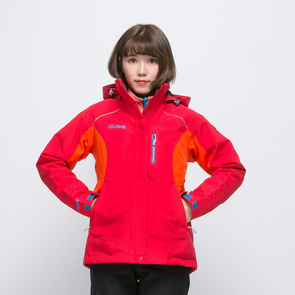 歐都納 GORE-TEX+W.S刷毛兩件式防風防水女款外套 A-G1431W 紅