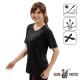【遊遍天下】台灣製中性款輕量吸濕排汗機能圓領衫S107黑色 product thumbnail 1