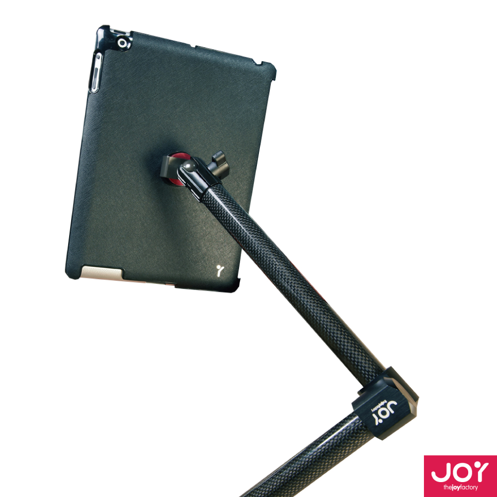 JOY Valet 磁吸式 iPad Air2 滑軌固定式碳纖維L型車用架MMA305