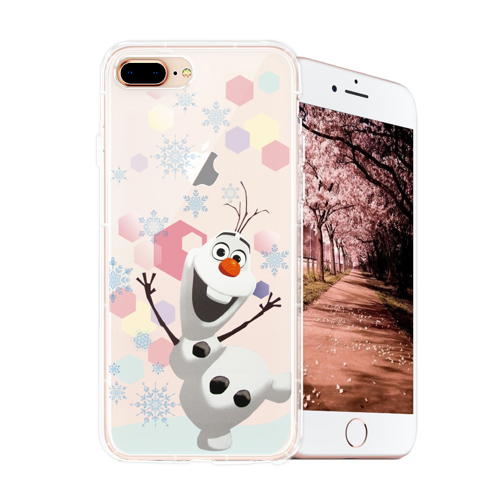 冰雪奇緣展場限定版 iPhone 8 plus/7 plus空壓殼(彩色雪花雪寶)