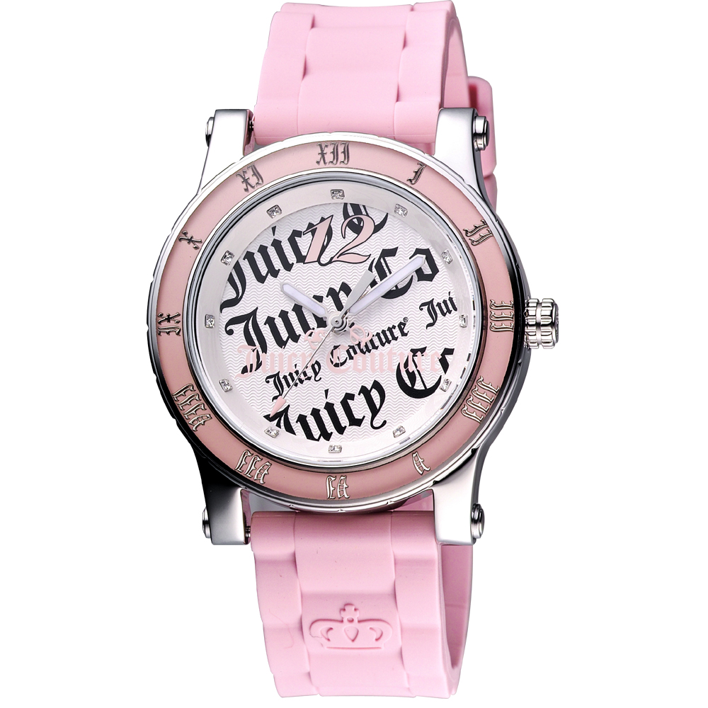 Juicy Couture HRH 甜心教主時尚腕錶-粉/38mm