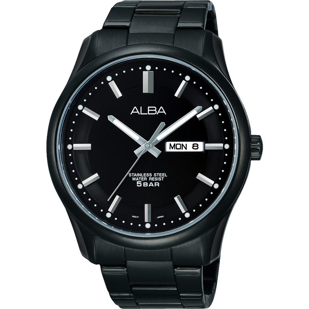ALBA PRESTIGE 都會簡約美學時尚腕錶(AV3259X1)-黑/43mm