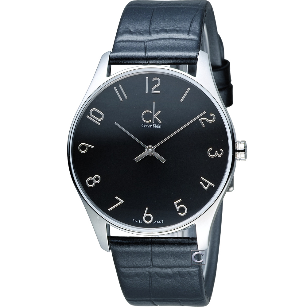 Calvin Klein Classic 簡約經典時尚腕錶(K4D211CX)黑/38mm