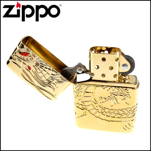 【ZIPPO】美系~Dragon-龍紋深刻鍍金打火機