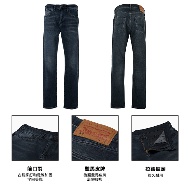 Levis 男款 上寬下窄 502 Taper牛仔長褲 彈性布料