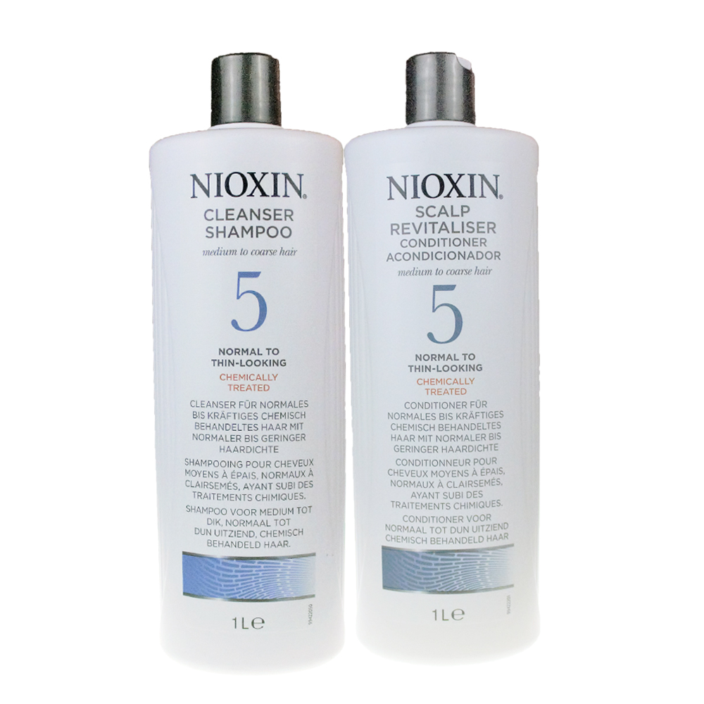 NIOXIN 耐奧森(儷康絲) 5號組合潔髮乳+甦活乳1000ML 公司貨