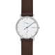 Skagen Signature 北歐時尚單針手錶-白x/咖啡色40mm product thumbnail 1