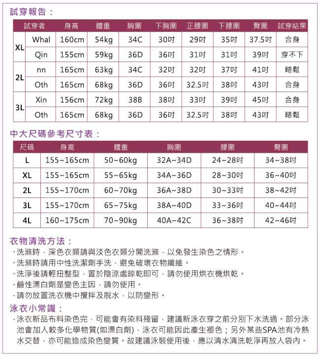 天使霓裳 花語插畫 二件式加大尺寸運動休閒泳衣(紫M~3L)