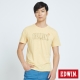 EDWIN 堆疊斑駁LOGO印花T恤-男-黃色 product thumbnail 1