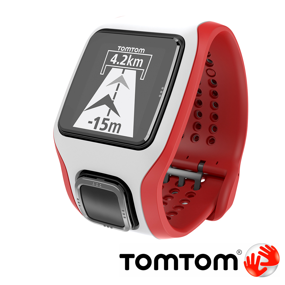 75折★TomTom Runner Cardio GPS 路跑心率錶-白紅