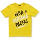 NBA-印第安那溜馬隊毛筆刷造型印繡花圓領T恤-黃(男) product thumbnail 1