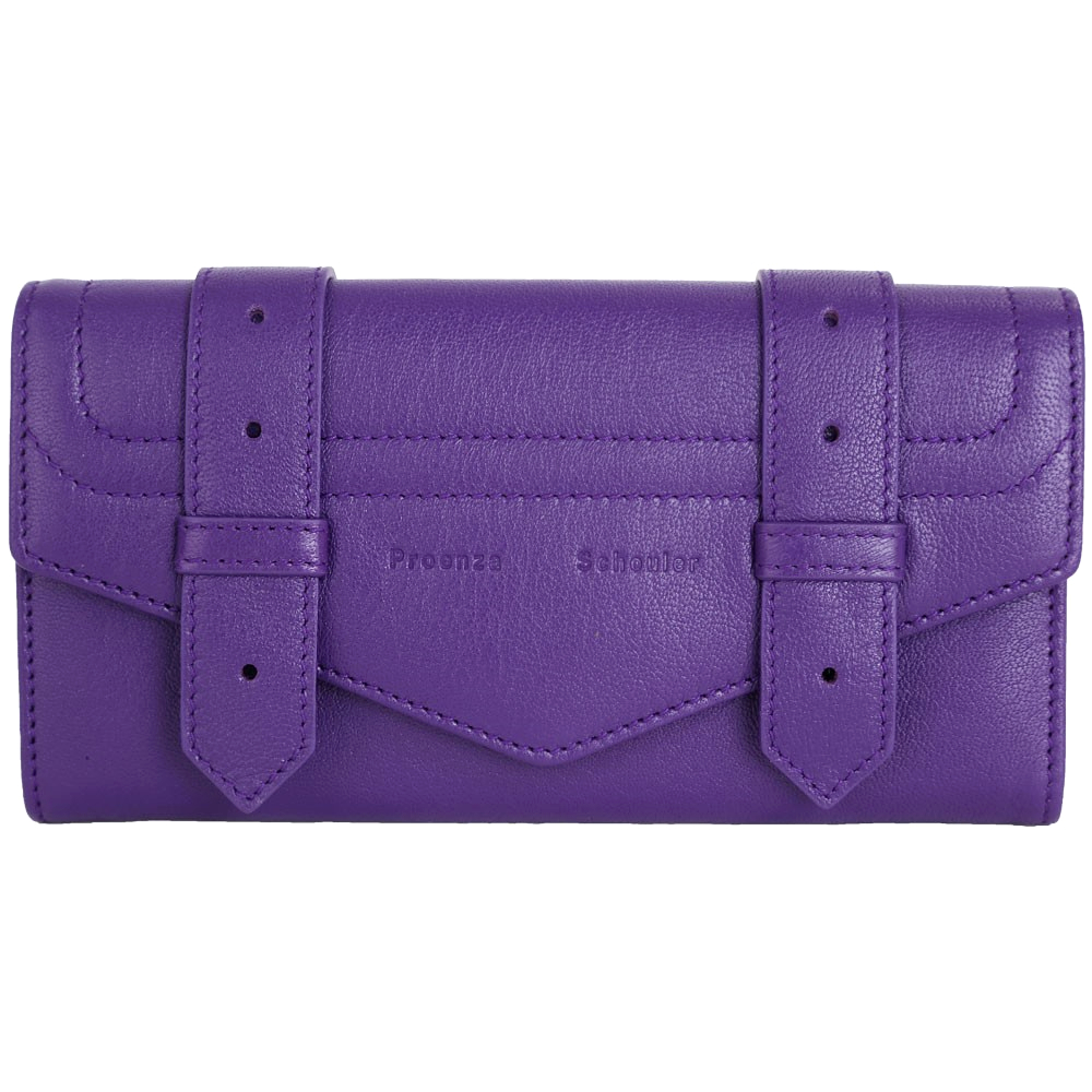 PROENZA SCHOULER PS1 山羊皮革釦式長夾(紫色)