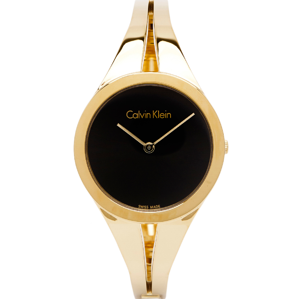 CK Calvin Klein 極致玩美手錶(K7W2M511)-黑色面X金色/31mm