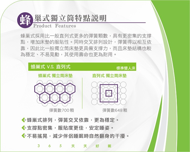 德泰 歐蒂斯系列 B2獨立筒 彈簧床墊-雙大6尺