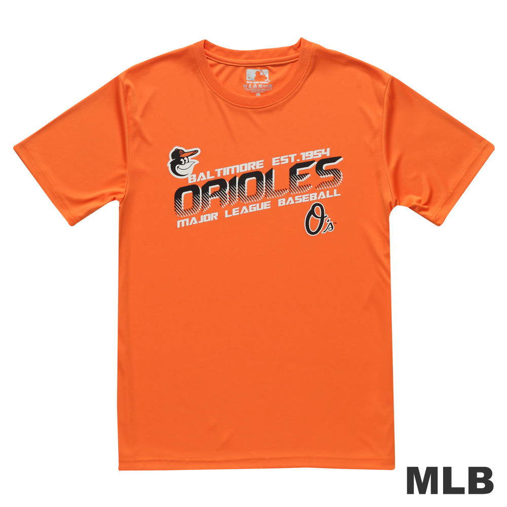 MLB-巴爾的摩金鶯隊造形文字快排短袖T恤-桔(男)