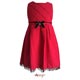 Annys氣質格紋線條設計蕾絲網紗擺洋裝*5240紅 product thumbnail 1