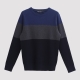 Hang Ten - 男裝 - 色塊橫紋針織毛衣 - 藍 product thumbnail 1