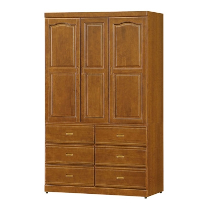 Bernice-紐松4尺高衣櫃-兩色可選