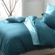 Cozy inn 簡單純色-孔雀藍-200織精梳棉被套(雙人) product thumbnail 1