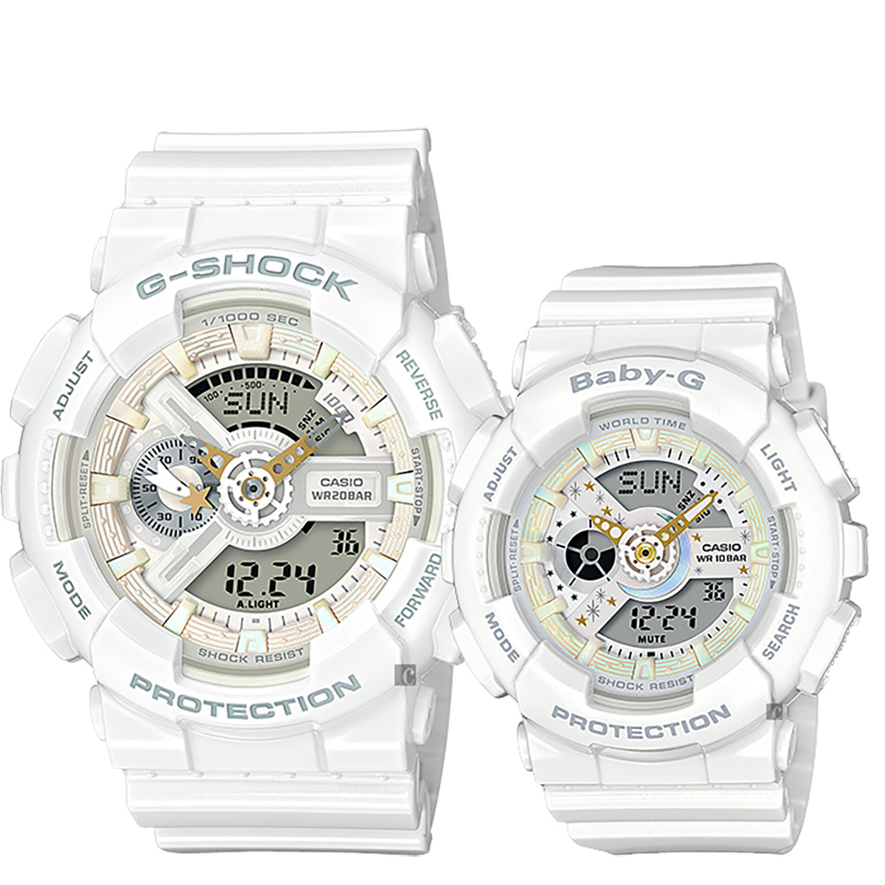 G-SHOCK 卡西歐 天使惡魔 雪花情人限量對錶-LOV-17A-7A