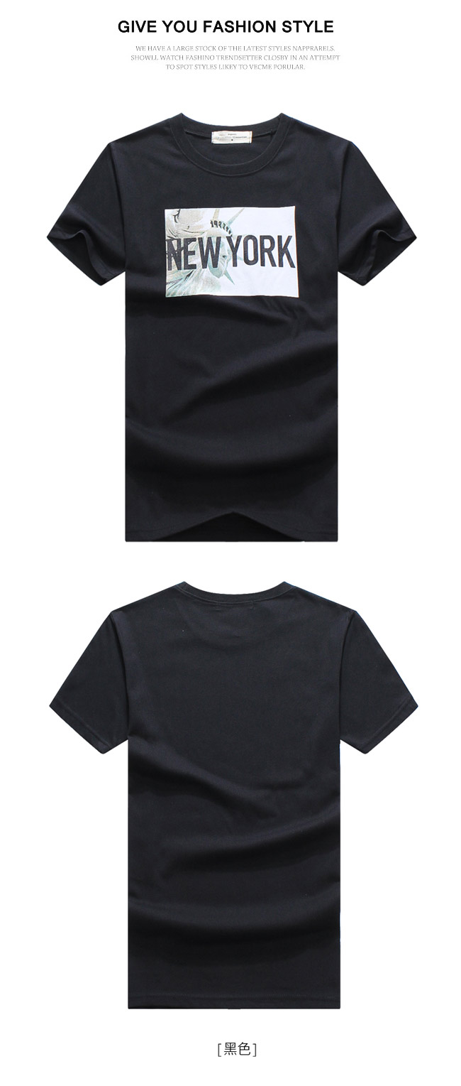 Monkey Shop 正韓情侶NEW YORK自由女神印花短袖T恤-2色