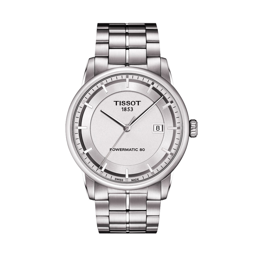 TISSOT 天梭 官方授權 T-Classic Luxury 機械腕錶-銀/41mm T0864071103100