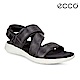 ECCO SOFT 5 SANDAL 女 魔鬼氈休閒涼鞋-黑 product thumbnail 1