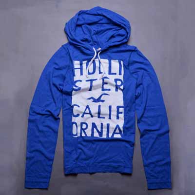 HOLLISTER Co. HCO .海鷗英文大LOGO印花帽T-寶藍