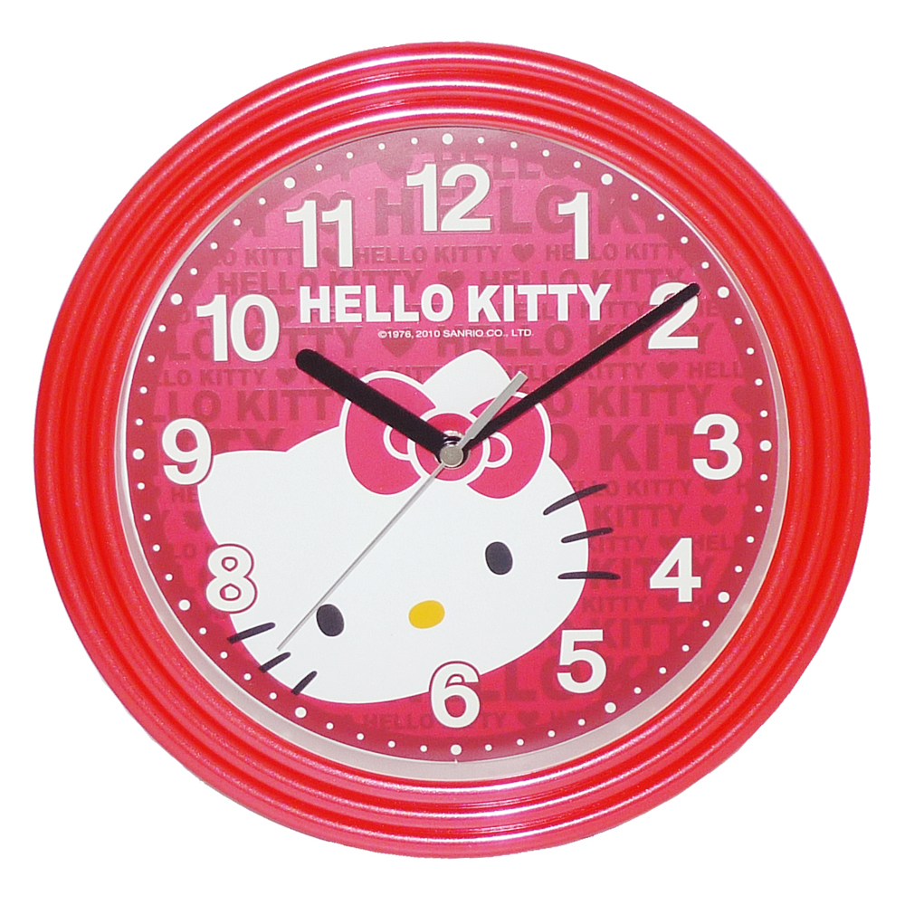 Hello Kitty 喜氣洋洋超靜音掛鐘 JM-W5613KT-A