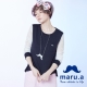 maru.a麻洛野　袖身網眼拼接口袋T-shirt product thumbnail 1