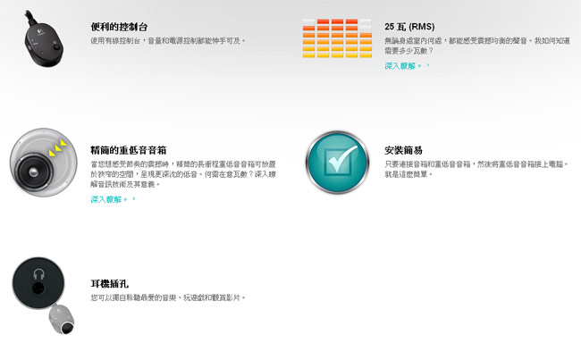 羅技 2.1聲道 電腦喇叭系統Z313