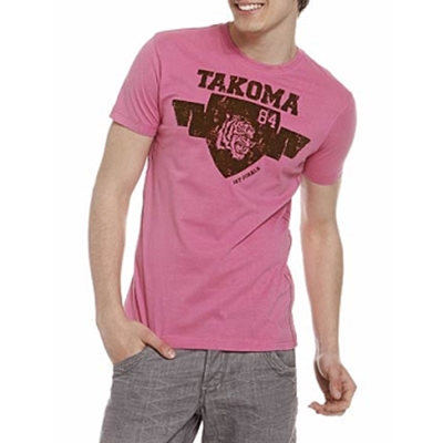 摩達客德國進口人氣品牌C&A Takoma純棉粉紅色短袖T恤