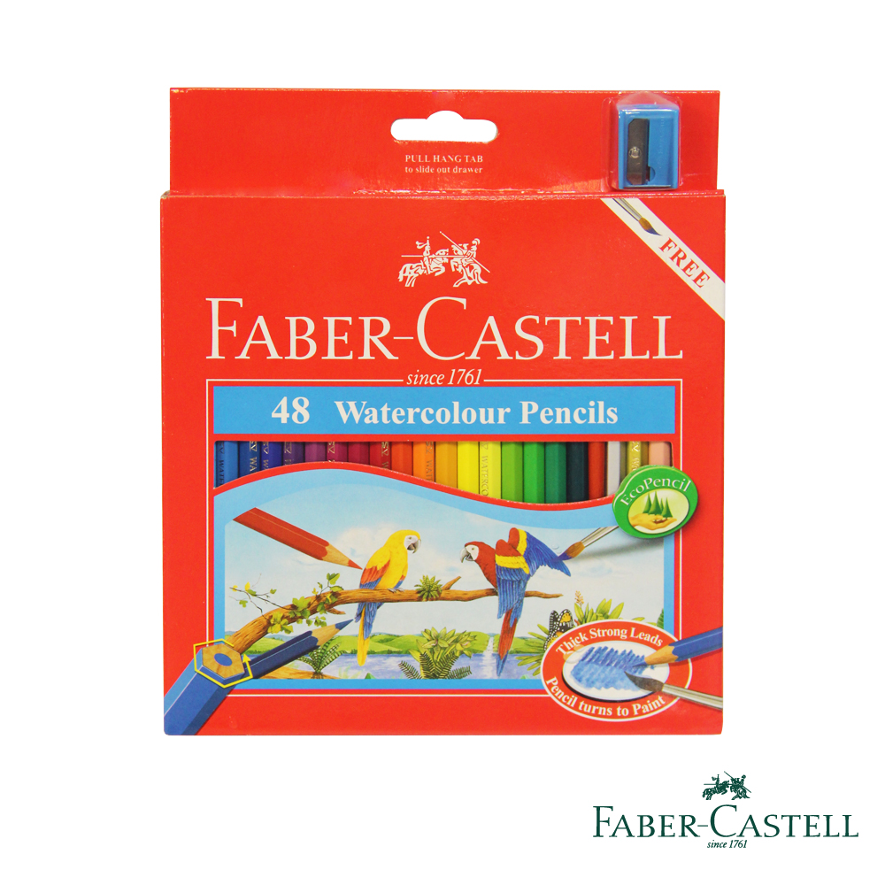 Faber-Castell紅色系水性彩色鉛筆-48色環保裝