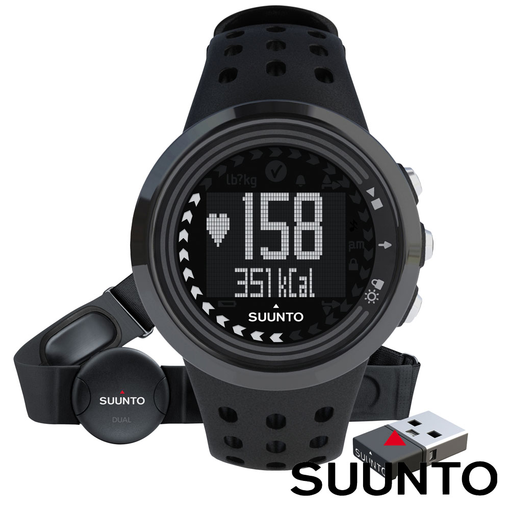 【芬蘭 SUUNTO】公司貨 M5 專業運動跑步錶(含心率帶)/黑