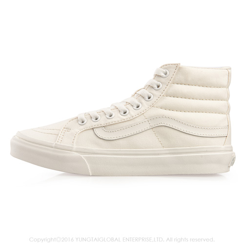 (女)VANS SK8-Hi 經典素色高筒休閒鞋*白色