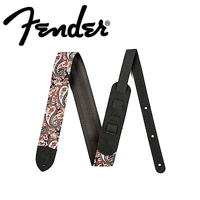 FENDER Paisley 牛仔布經典背帶 紅色款