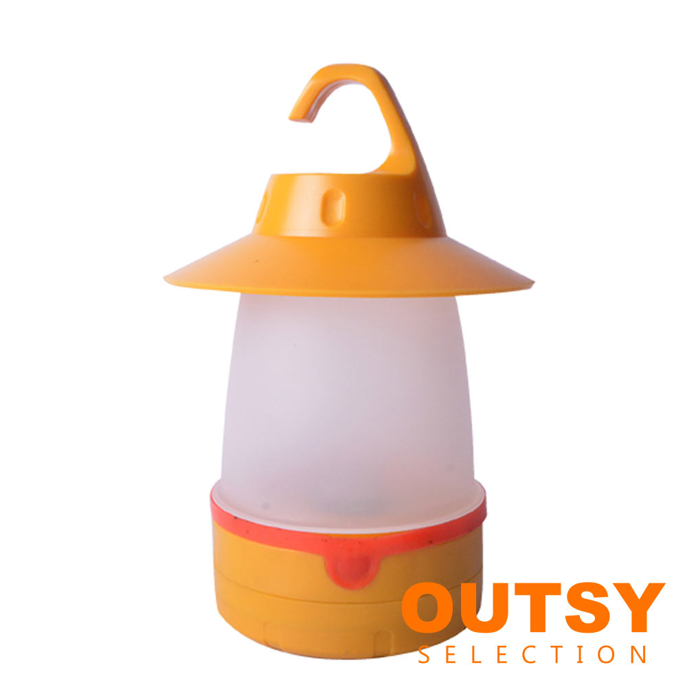 OUTSY嚴選 油燈造型兩用繽紛LED營燈 黃色