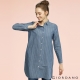 GIORDANO 女裝純棉牛仔長袖襯衫連衣裙-73 淺藍/雪白條紋色 product thumbnail 1