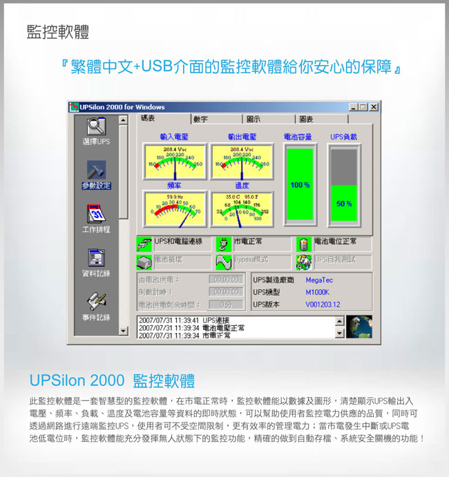 愛迪歐UPS 在線互動式IDEAL-7710CH(1000VA)