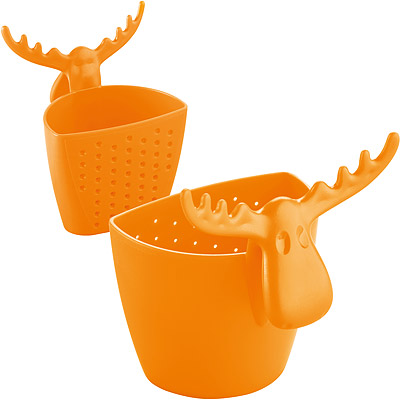 KOZIOL 麋鹿掛式濾茶器(橘)