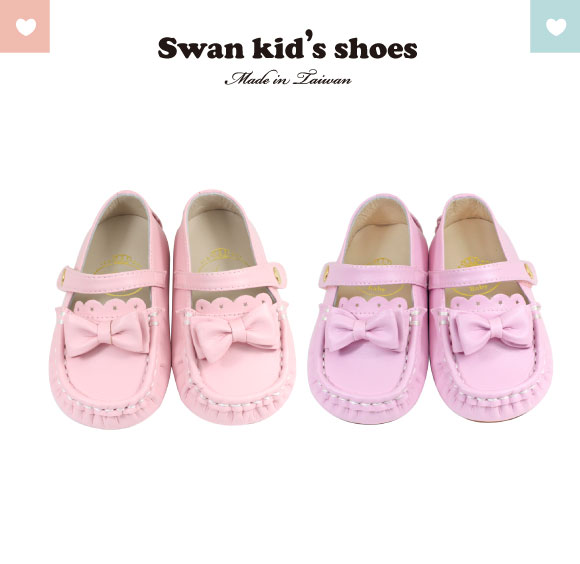 Swan天鵝童鞋-可愛蝴蝶結豆豆學步鞋 1527-紫