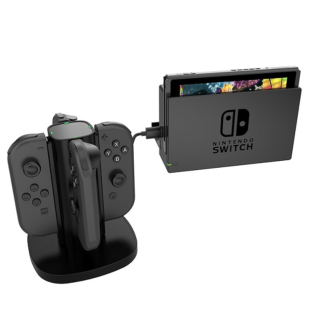 Gamewill任天堂Switch 四合一充電座 智慧安全充電 Joy-Con 手把專用
