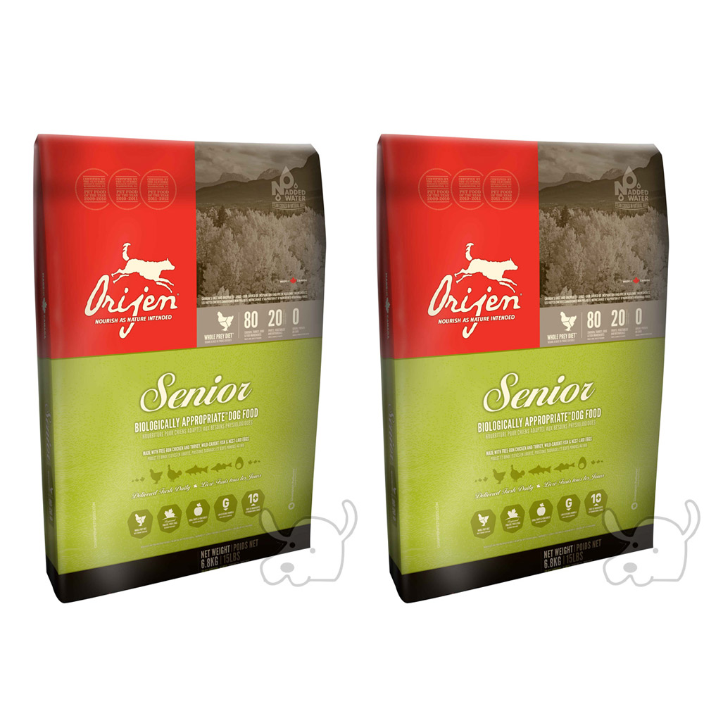 渴望Orijen 高齡犬(低卡)雞肉配方 犬糧 1.2kg X 2包