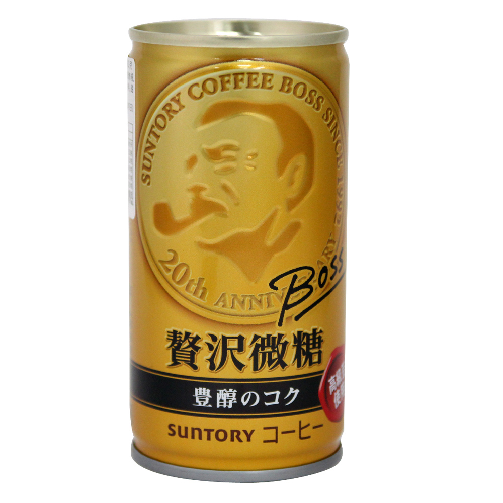 SUNTORY  BOSS黃金贅沢微糖咖啡 (185g x4罐入)