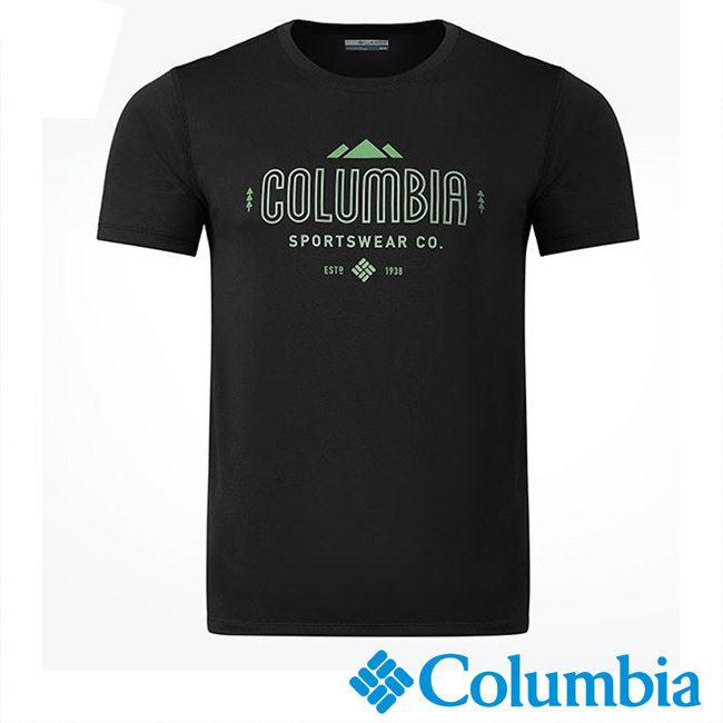 Columbia哥倫比亞 男款-快排短袖上衣 深灰 UAE12950DY