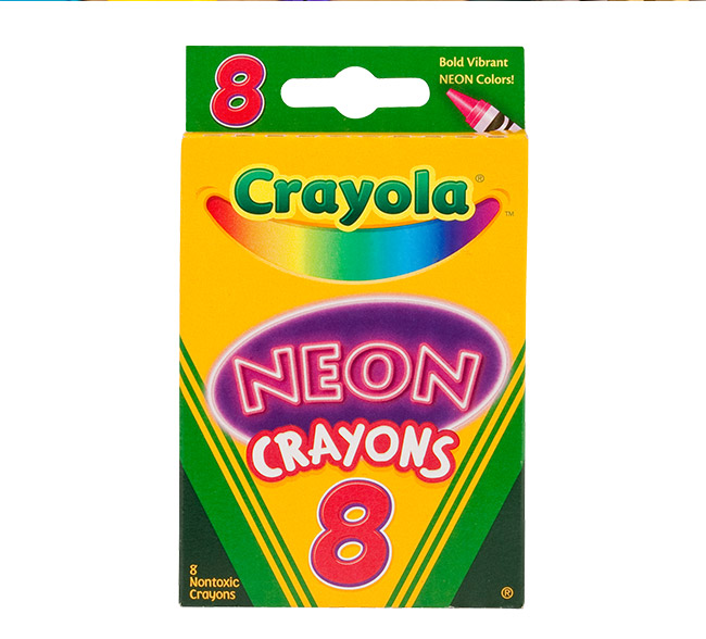 美國 Crayola繪兒樂 彩色蠟筆霓虹色8色(3Y+)