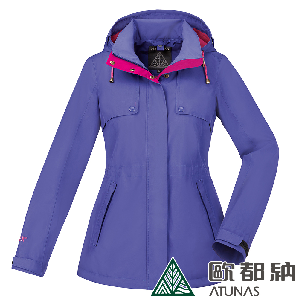 【ATUNAS 歐都納】女款防水透氣GORE-TEX風衣外套A-G1718W藍紫