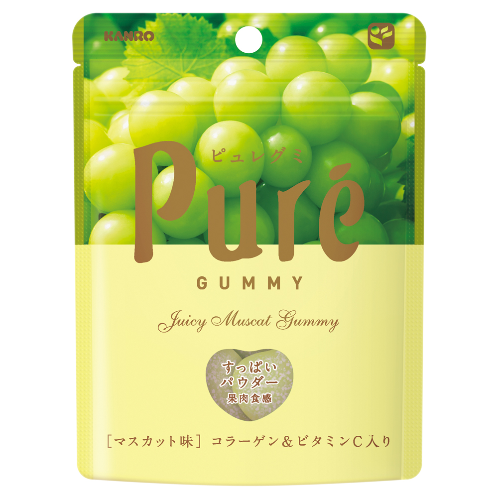 甘樂 Kanro Pure鮮果實白葡萄軟糖(45.5g)
