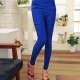 La Belleza側口袋腰鬆緊腰挺版修飾窄管褲(黑,寶藍) product thumbnail 3